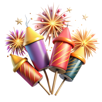 extraordinary vintage Diwali Fireworks Bright Sparks Transparent Background premium png