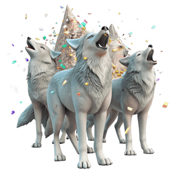 serene traditional Ai Tracking Wolf Pack in Snow Transparent Background exclusive png