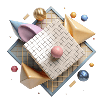 impressive abstract Geometric Grid Design Cutout Transparent Background professional png