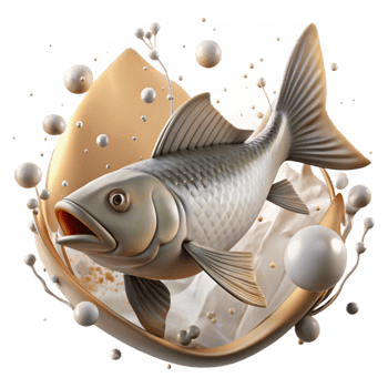 magnificent vintage Asian Carp Leaping From Water Action Shot Isolated original png