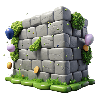 magnificent creative Cool Gray Stone Wall Mossy Texture Isolated authentic png