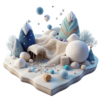 stunning traditional Arctic Tundra Landscape Isolated White Snow png