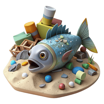 wonderful rustic Dead Fish on Polluted Beach Cutout Environmental Disaster genuine png