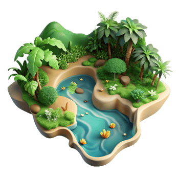 stunning vintage Biodiversity Hotspot Map Asia Transparent Background Lush Jungle detailed png