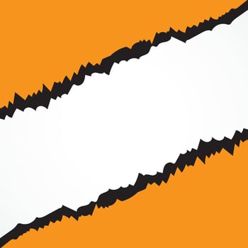 orange torn paper background vector