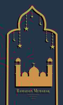 Ramadan Festive Background with Dates and Prayer vector