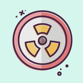 Icon Radiation. related to Bioengineering symbol. MBE style vector
