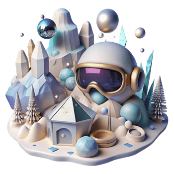serene vintage Exploring a Winter Wonderland in Vr Transparent exclusive png