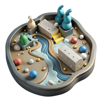 magnificent artistic Contaminated Water with Urban Runoff Top View Cutout png