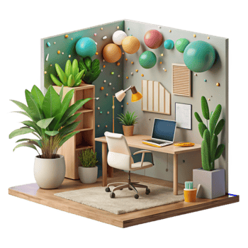 magnificent classic Eco Friendly Office Space Interior Cutout authentic png