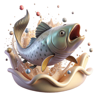 extraordinary contemporary Asian Carp Leaping From Water Action Shot Isolated detailed png