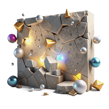 impressive creative Cracked Wall with Light Shining Through with Transparent Background genuine png