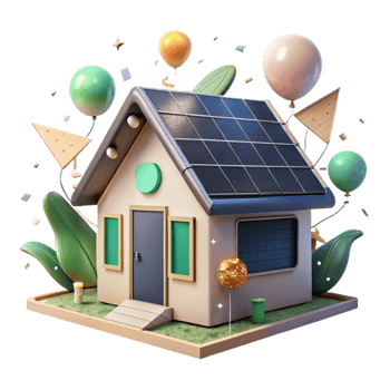 beautiful minimalist Eco Friendly House Front View Transparent detailed png