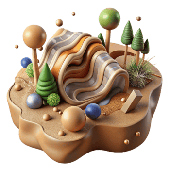 vibrant modern Deforestation Impact Soil Erosion Isolated detailed png