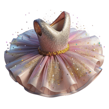 impressive creative Ballet Tutu with Glitter Detail Cutout Transparent Background original png