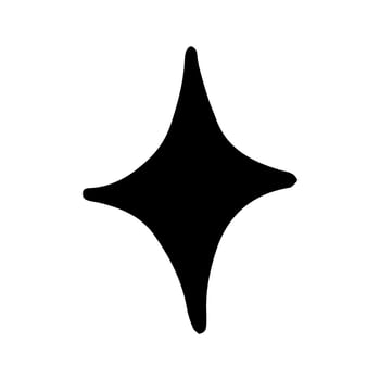 starfish icon over white background, flat detail style, illustration vector