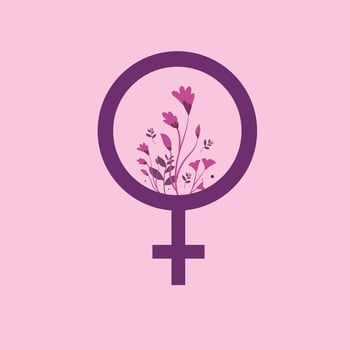 Empowered Women Make a Better World vector