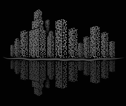 The Night cityscape. vector