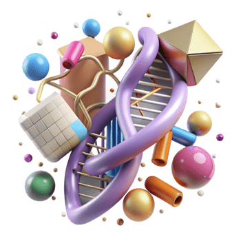 serene artistic Genetic Diversity Diagram Transparent Background png