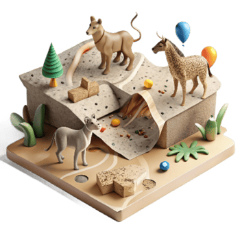 vibrant classic Endangered Animal Habitat Map Isolated Cutout high quality png