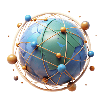 wonderful creative Earth Globe with Network Lines Transparent original png