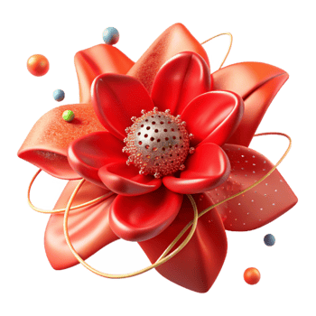 wonderful classic Endangered Plant Species Transparent Background Red Flower detailed png