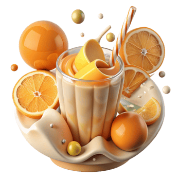 stunning traditional Freshly Squeezed Orange Juice in Glass Isolated exclusive png