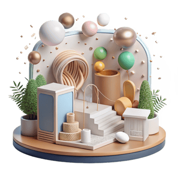 stunning minimalist Eco Conscious Community Event Scene Transparent Background exclusive png