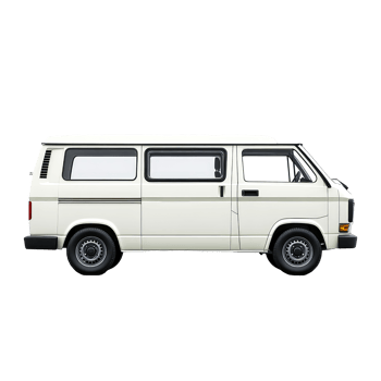 Classic White Van Retro Transportation Icon png