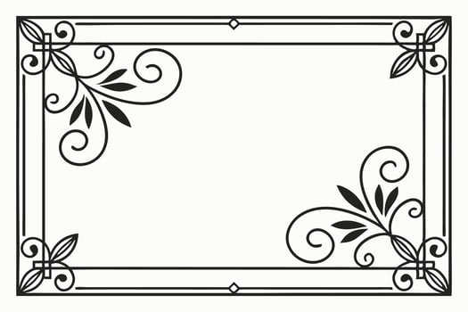 Elegant Outline of a Square Border vector