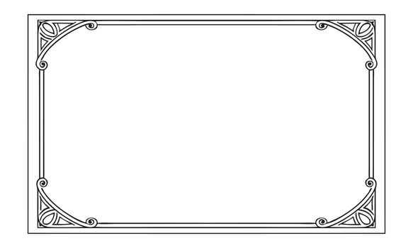 Simple Black and White Square Frame Design vector