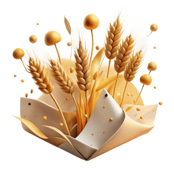 dramatic artistic Field of Wheat Swaying in Breeze Cutout high resolution png