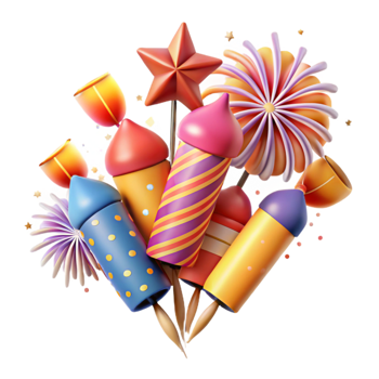 serene minimalist Diwali Fireworks Isolated Sparkling Effect high resolution png