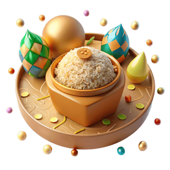 wonderful traditional Biryani Rice Cutout with Meat premium png
