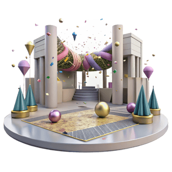 stunning classic Empty Plaza in City Center Isolated Element original png