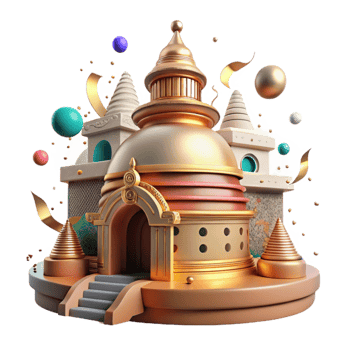 elegant abstract Ancient Indian Stupa Architecture Cutout high quality png