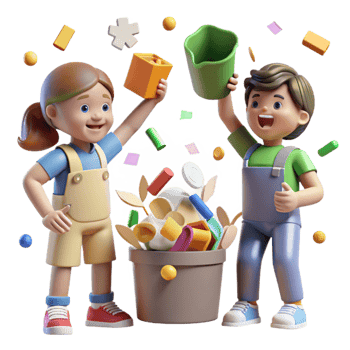 beautiful abstract Children Learning About Recycling Isolated Cutout genuine png