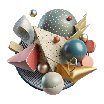 impressive creative Abstract Shapes Perspective Composition Transparent Background genuine png