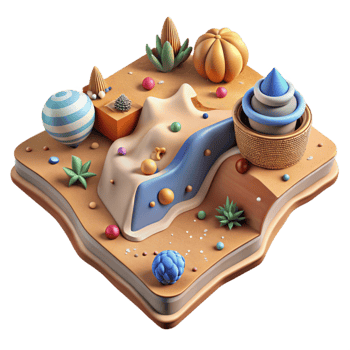 extraordinary traditional Detailed Terrain Map 3d Effect Cutout png