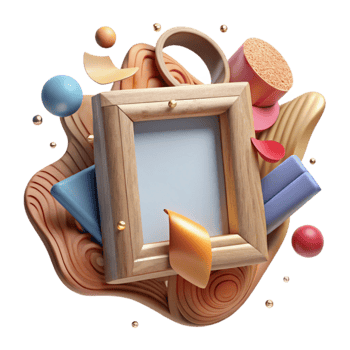 magnificent modern Empty Picture Frame Wood Texture Cutout professional png