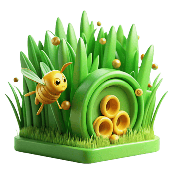 extraordinary modern Bright Green Crop Field with Integrated Habitat Cutout genuine png