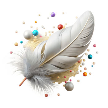 wonderful abstract Feather Light Fluffy White Cutout original png