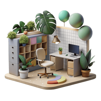 extraordinary vintage Eco Friendly Office Space Interior Cutout png