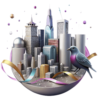 wonderful abstract Flying Bird with Open Wings Cutout original png