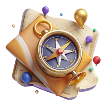 wonderful contemporary Antique Compass and Map Isolated premium png