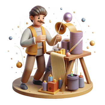 wonderful creative Artisan Crafting Souvenirs Transparent Background Warm Lighting high quality png