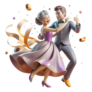 impressive creative Ballroom Waltz Graceful Turn Transparent Background Elegant Movement original png