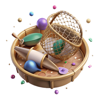 extraordinary artistic Empty Fishing Trap Cutout Underwater Scene detailed png