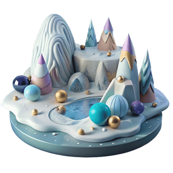 impressive contemporary Arctic Landscape with Melting Ice Cutout detailed png