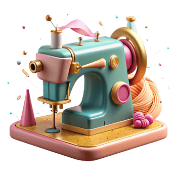 dramatic artistic Antique Sewing Machine with Foot Pedal Transparent Background professional png